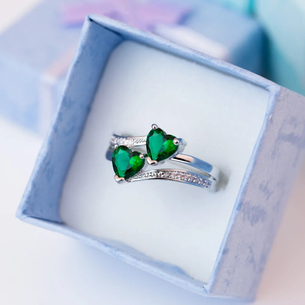 Twin Heart Ring