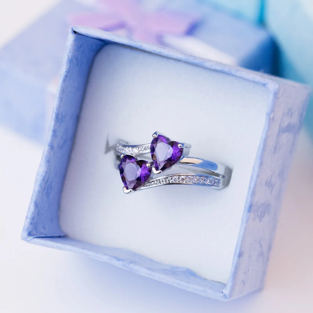 Twin Heart Ring