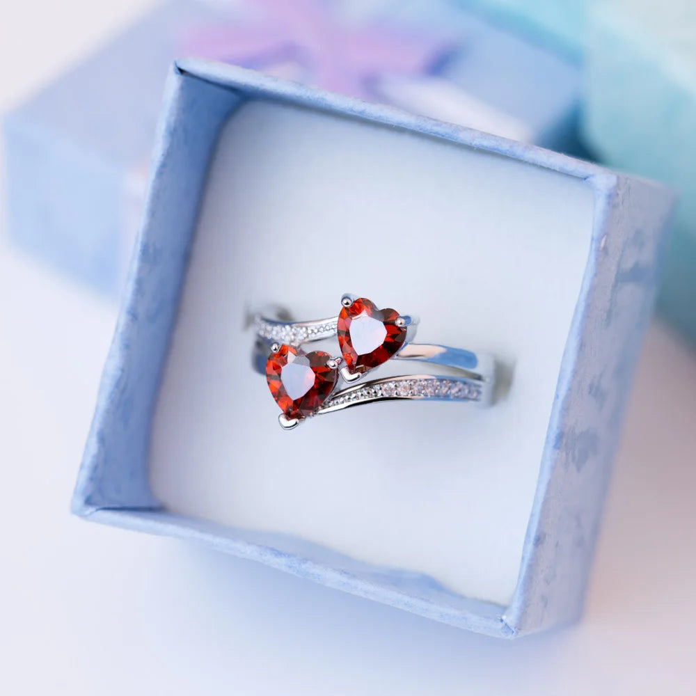 Twin Heart Ring