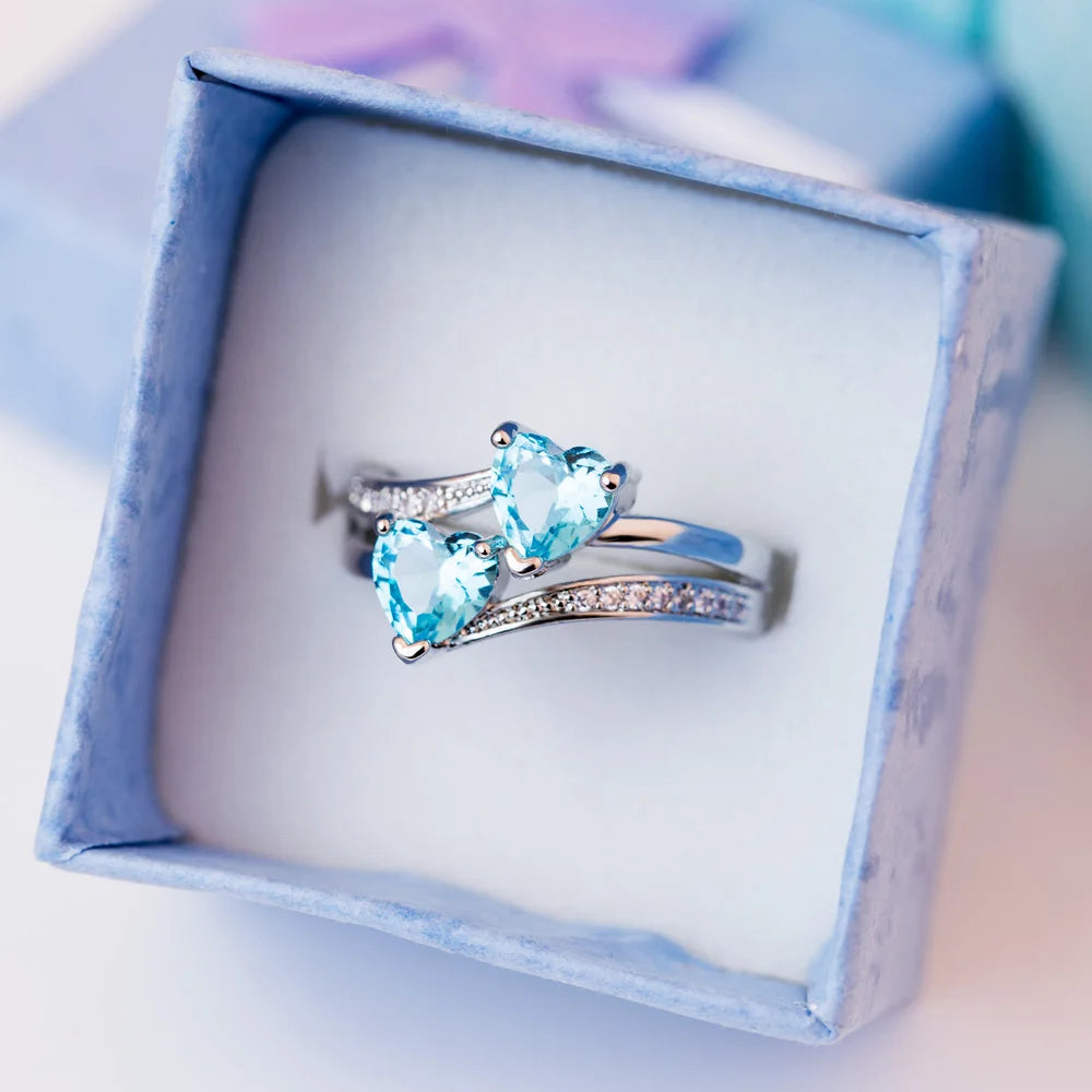 Twin Heart Ring