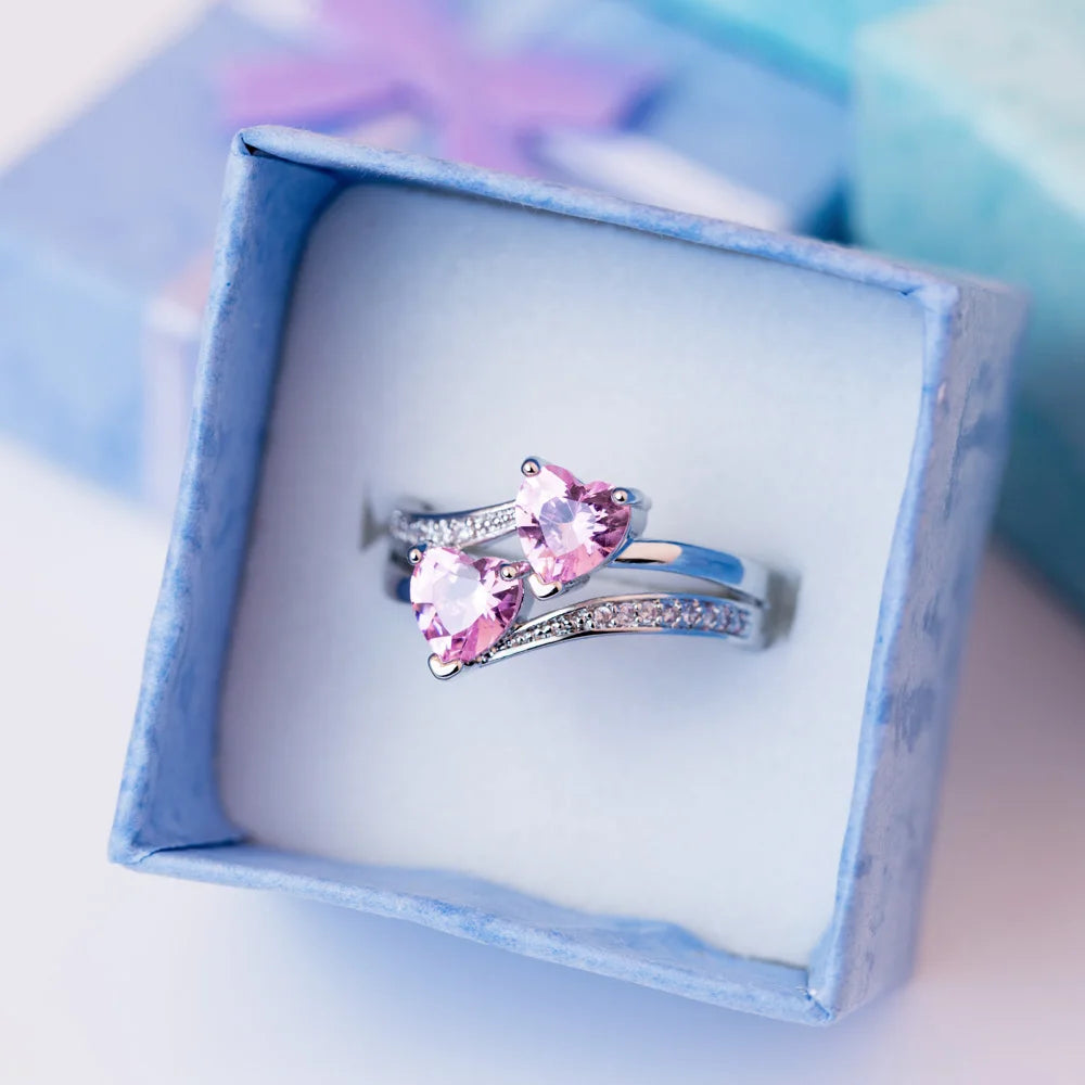 Twin Heart Ring